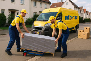 Professioneller Bordsteintransport mit dem Möbeltaxi in Augsburg