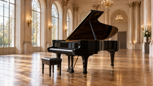 Konzertflügel in einem großen Saal in Augsburg