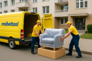 Bordsteintransport für Möbel bei Umzügen in Augsburg