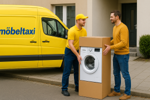 Das Möbeltaxi hilft beim Bordsteintransport in Augsburg