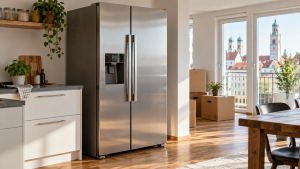 Side-by-Side-Kühlschrank in einer Augsburger Wohnung